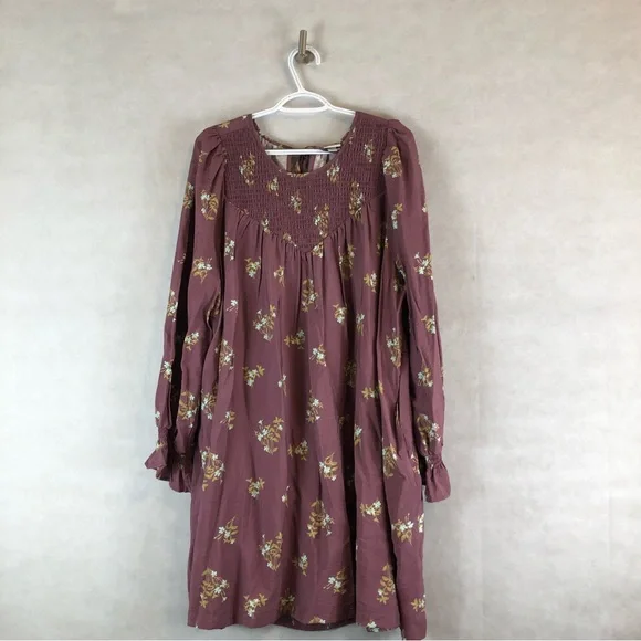 a new day Mauve Floral Long Sleeve Dress - Picture 2 of 11